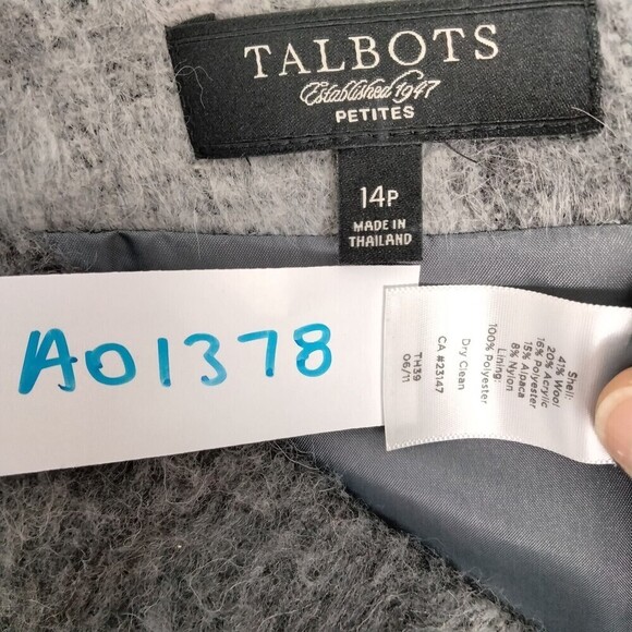 Talbots Petites Sweater Skirt Womens Sz 14 P Wool Alpaca Buffalo Plaid Back Zip - Picture 10 of 10
